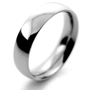 Plain Court Profile Wedding Rings - Platinum 